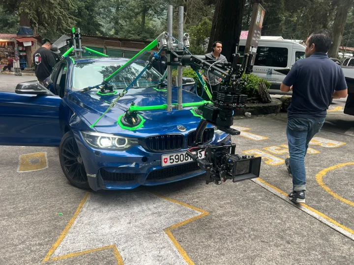 Vehicle camera rig and crew