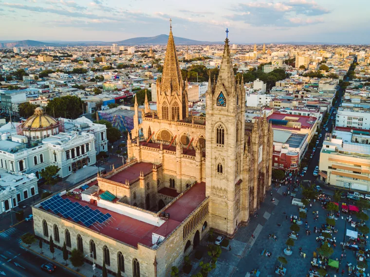 Cathedral and cityscape