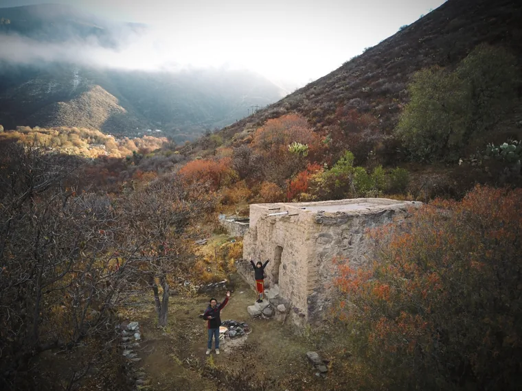 A trail through the mountains
